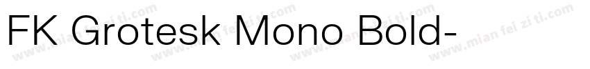 FK Grotesk Mono Bold字体转换